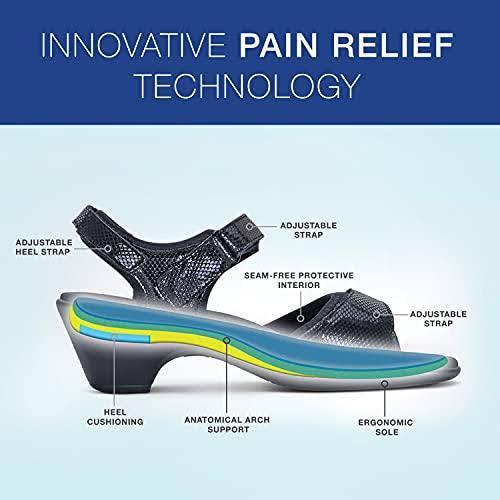 OrthoFeet Shoes Camille 131 Women's Sandal, Black