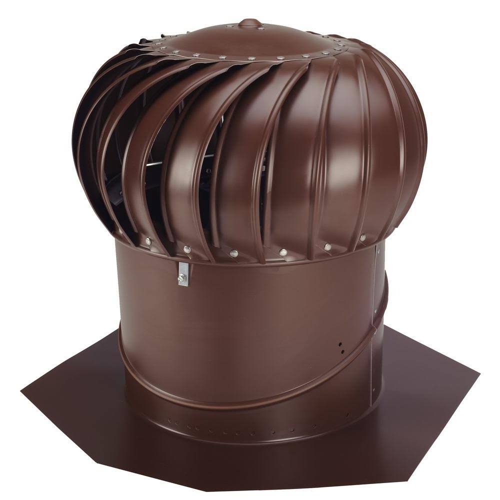 14 in. Brown Aluminum Internally Braced Whirlybird Wind Turbine