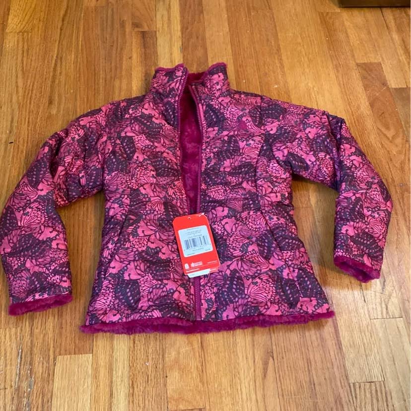 The North Face Reversible Mossbud Swirl Jacket Girls Pink