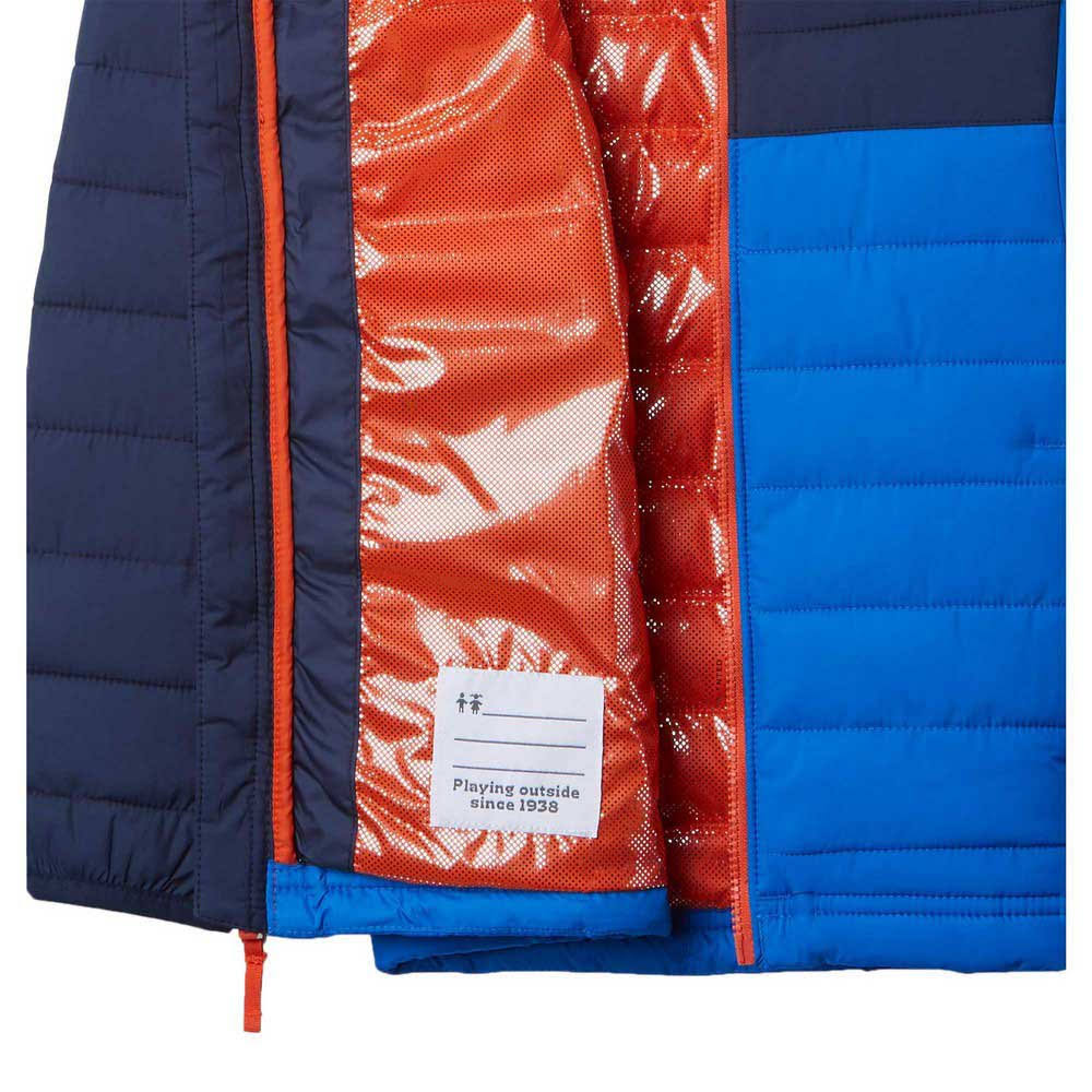 Columbia Powder Lite Boys Hooded Jacket Super Blue, Col L (Kids)