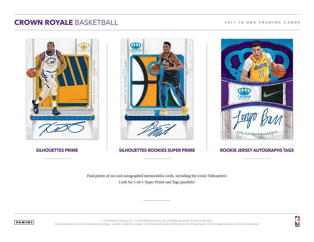 2017-18 Panini Crown Royale Basketball Hobby Box