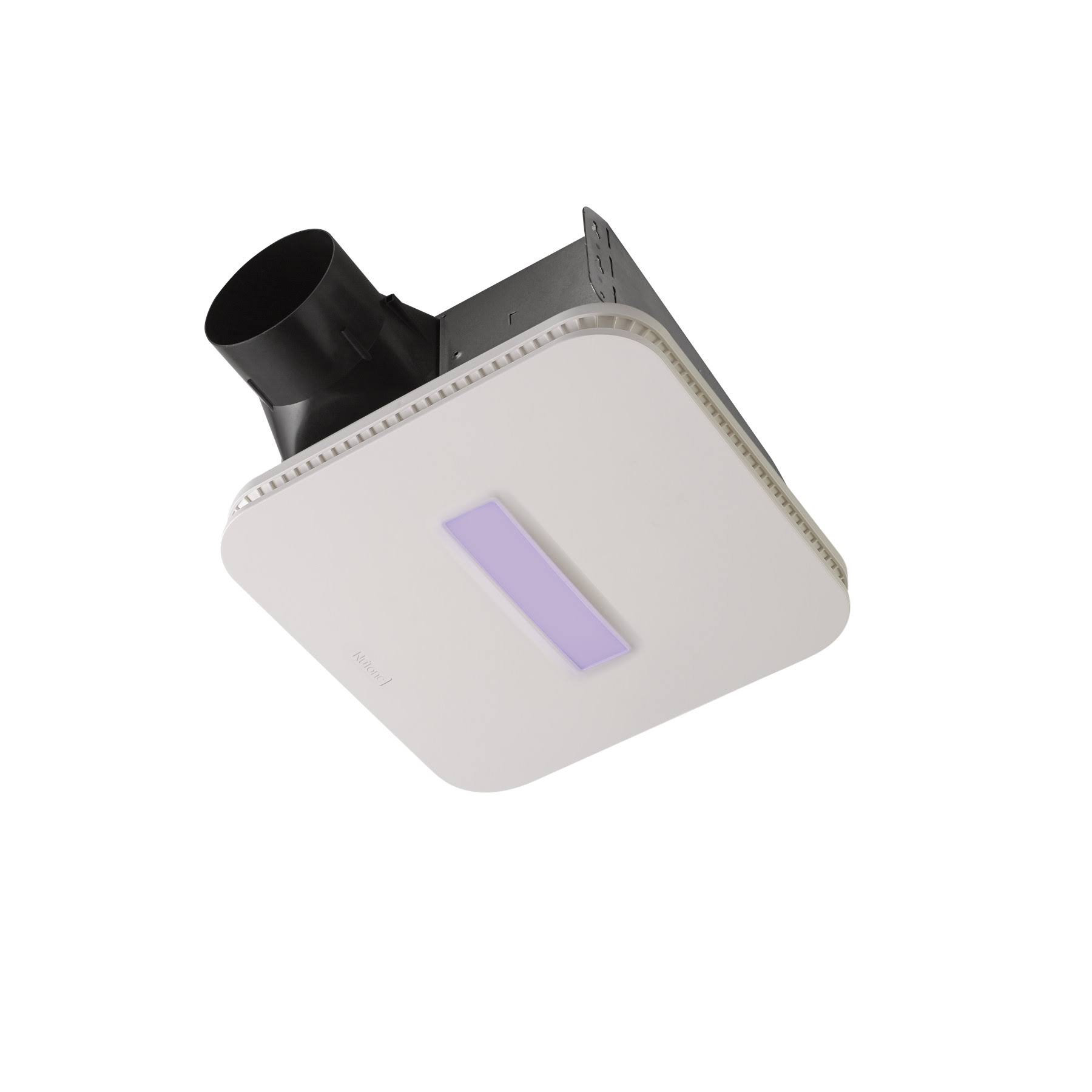 Broan-Nutone SurfaceShield Vital Vio Powered Exhaust Vent Fan w/ LED White Light and Antibacterial Violet Light, 110 CFM
