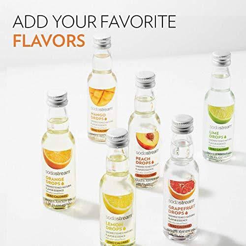 Sodastream Fizzi One Touch Sparkling Water Maker Bundle (Black) with CO2, BPA FR