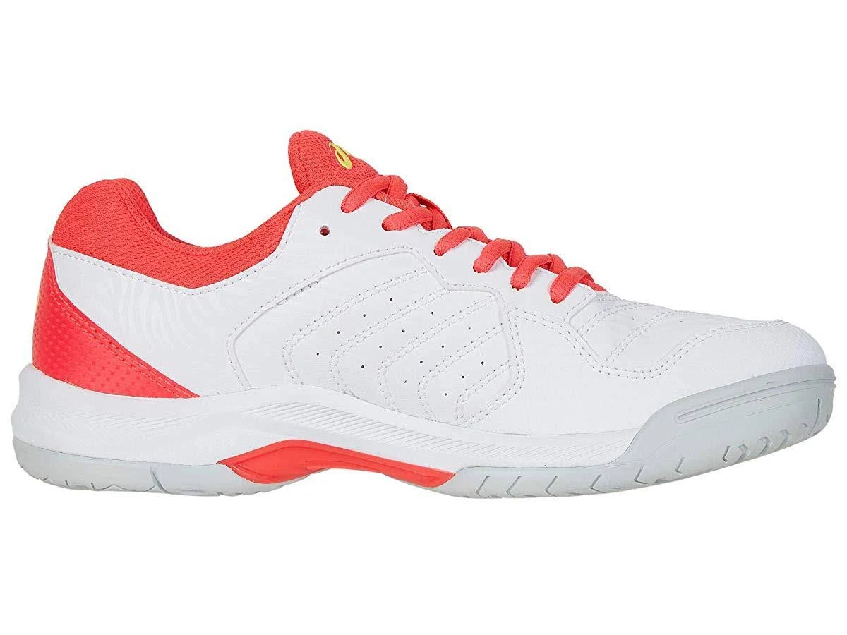 Asics Gel Dedicate 6 Women's Tennis Shoe (White/Laser Pink)