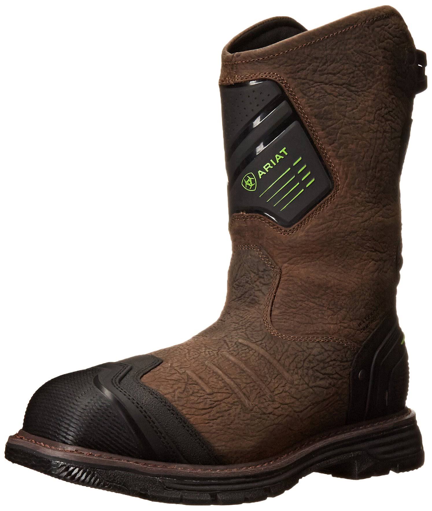 Ariat Men's Catalyst VX Bruin Brown Waterproof Wide Square Composite Toe Work Boot