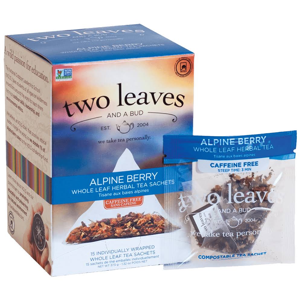 Two Leaves Tea Company Herbal Tea, Alpine Berry - 100 count