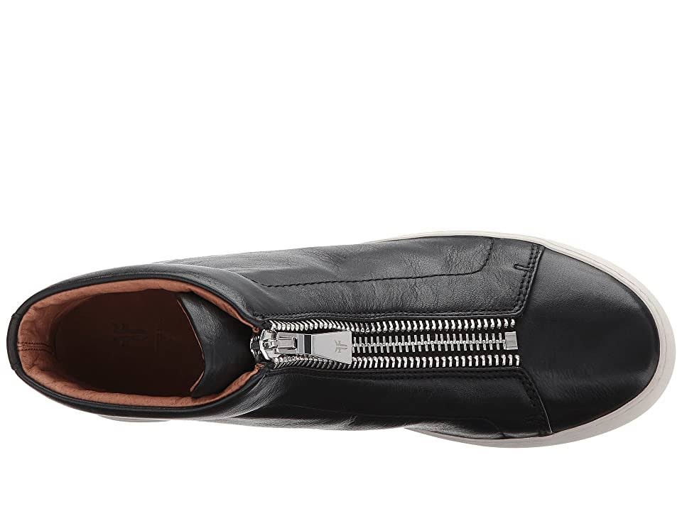 Frye Women's Lena Zip High Top Leather Sneakers - Black - Size 8