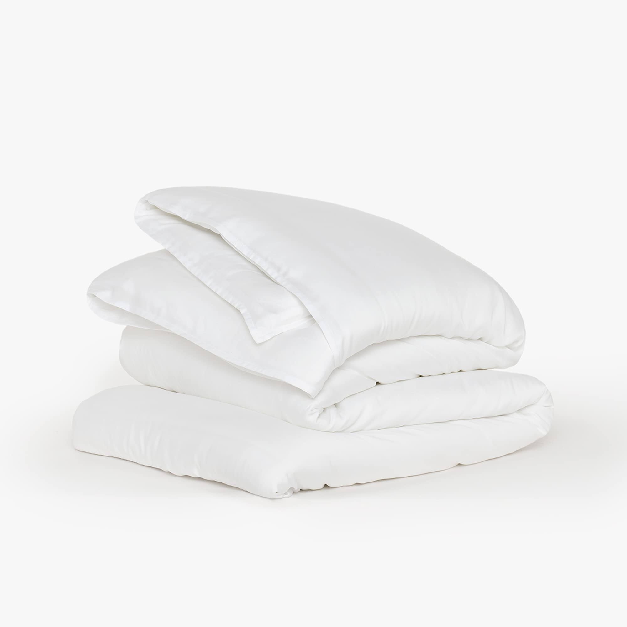 Buffy Full/Queen Eucalyptus Duvet Cover - White