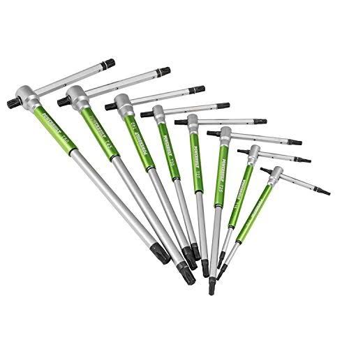 Powerbuilt 9-Pc. Torx Star 3-Way T-Handle Wrench Set with Storage Rack