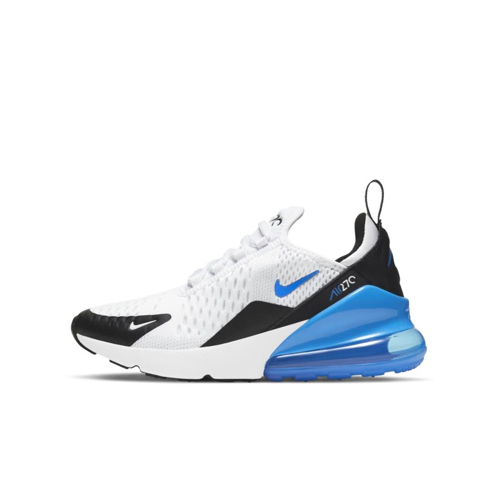 Nike Big Kids& Air Max 270 Casual Shoes in White/White Size 7.0