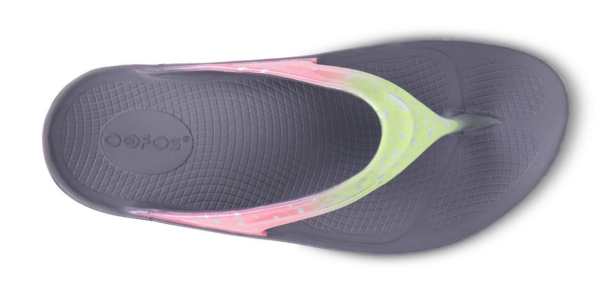 OOFOS Women's OOlala Limited Recovery Sandal Size 10 in Watermelon (Final Sale)