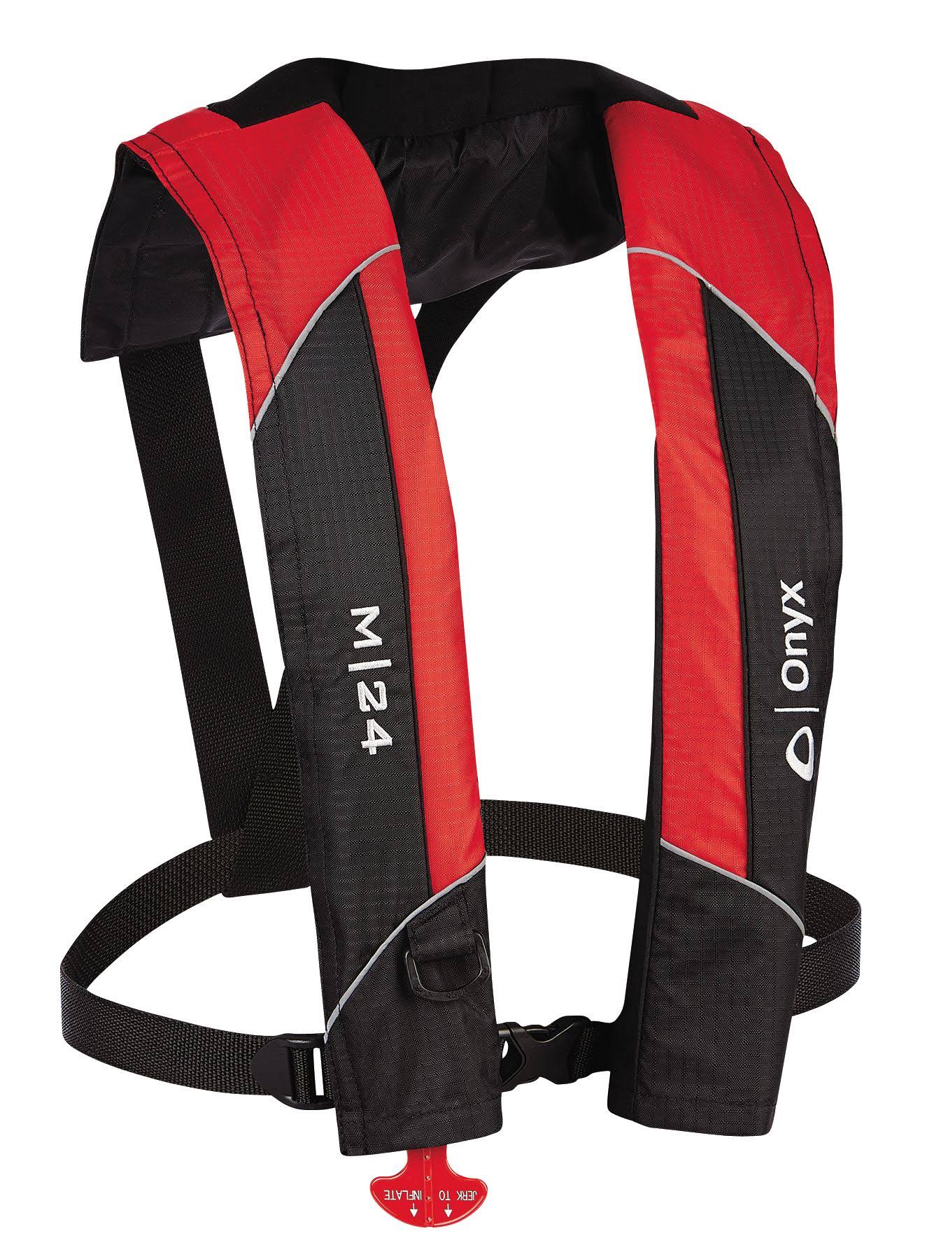 Onyx M-24 Manual Inflatable Life Jacket Red