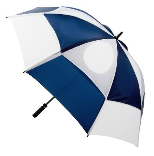 GustBuster 55162NA-WH Pro Series Gold Golf Manual Umbrella Navy u0026 White - 62 in.