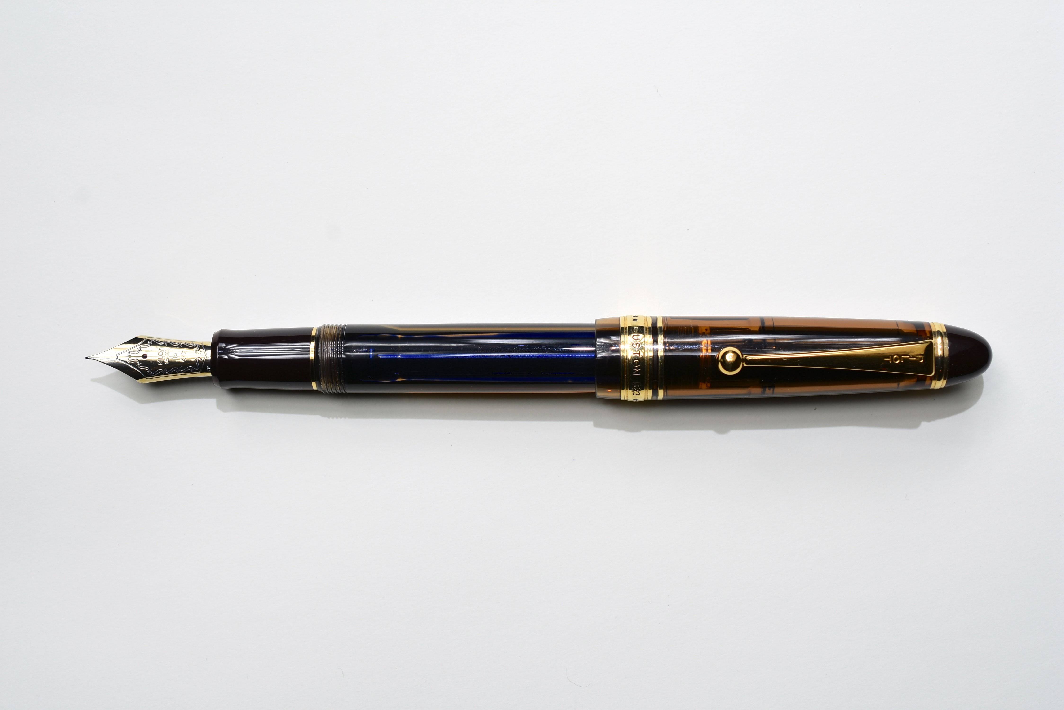 Pilot Custom 823 Amber Fountain Pen - Fine