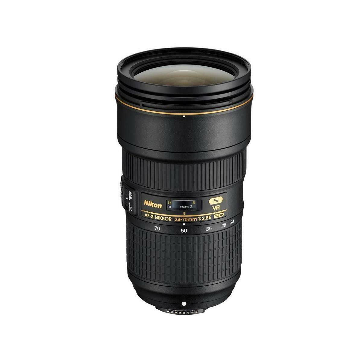 Nikon AF-S Nikkor 24-70mm f/2.8E Ed VR Lens - U.S.A. Warranty - Bundle with 82mm Filter Kit, Flex Le