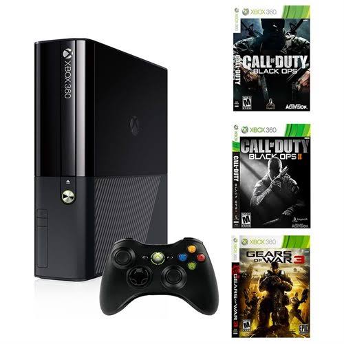 Microsoft Xbox 360 Console - 500 GB - includes Gears of War 3, Cod Black Ops u0026 Black Ops II