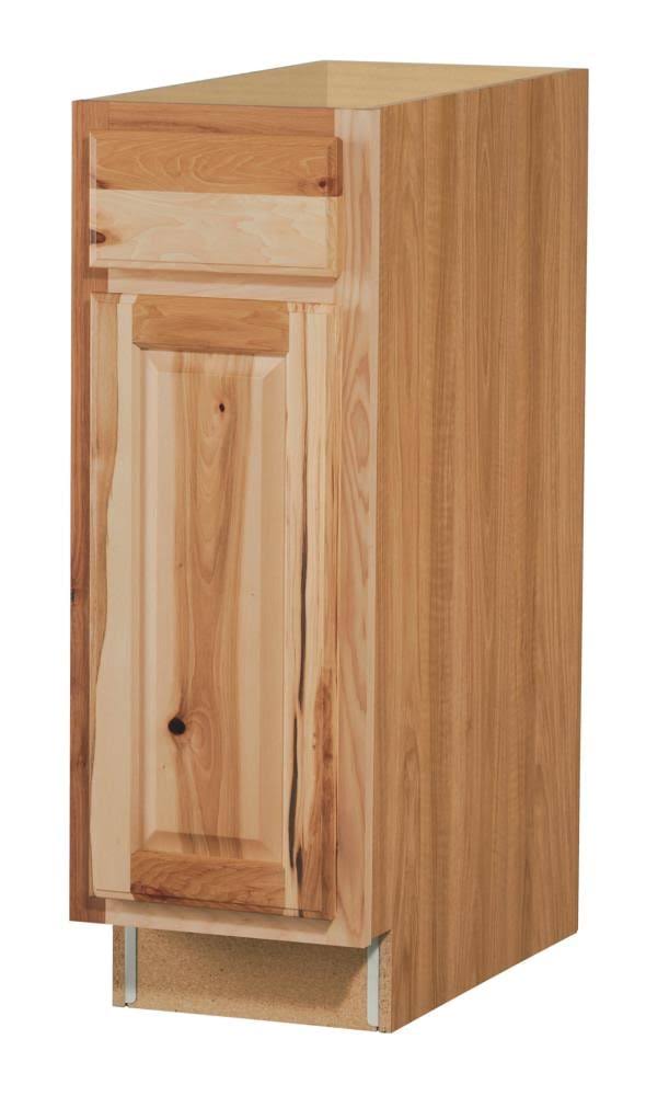 Diamond Now Denver 12-in W x 35-in H x 23.75-in D Natural Hickory Door and Drawer Base Stock Cabinet