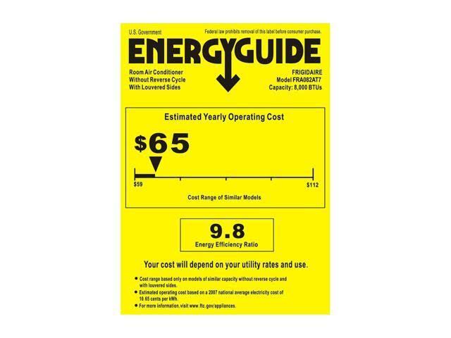 Frigidaire FRA082AT7 8,000 BTU Window-Mounted Compact Room Air Conditioner