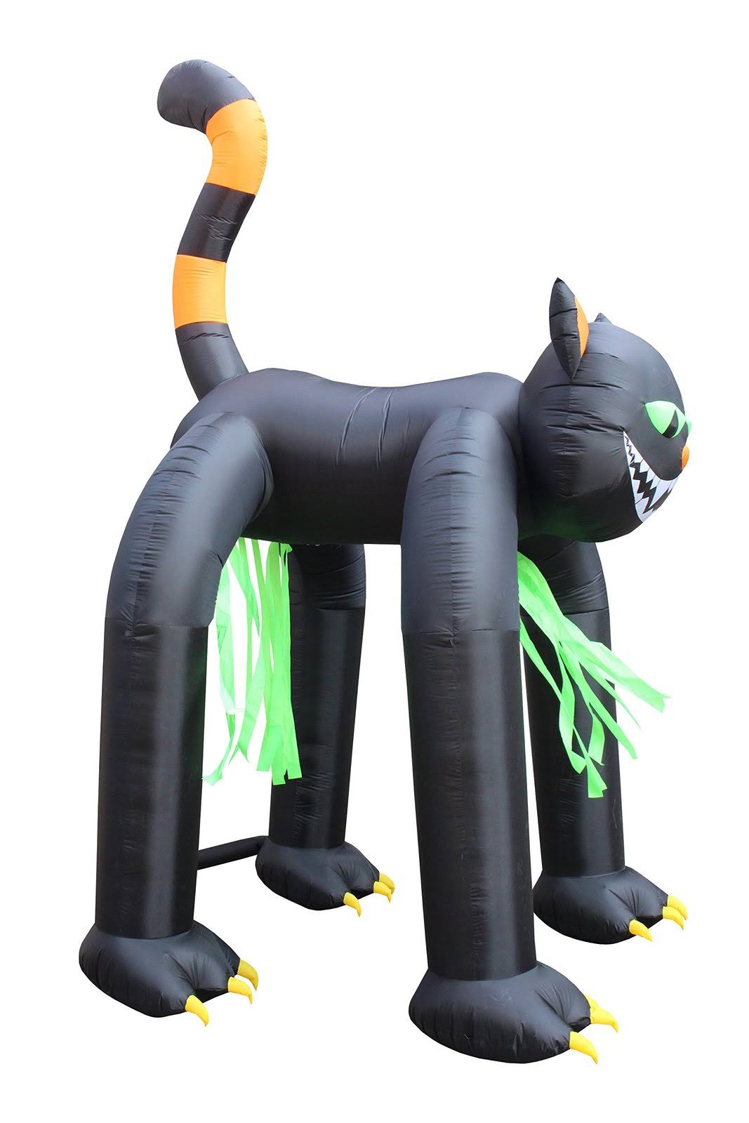 BZB Goods Jumbo 13 Foot Tall Halloween Inflatable Black Cat Archway Outdoor Indoor Holiday Decorations, Blow Up Lights Lighted Y