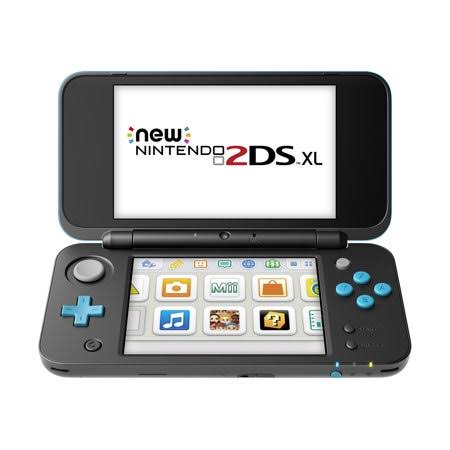 New Nintendo 2DS XL System w/ Mario Kart 7 Pre-installed, Black u0026 Turquoise