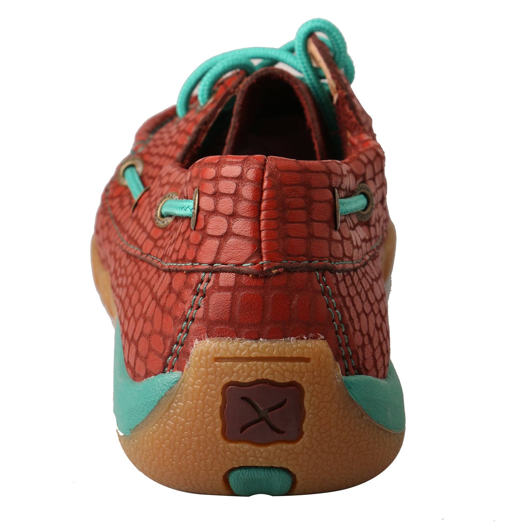 Twisted x Women's WDM0035 Driving Moc, Red/Turquoise Leather
