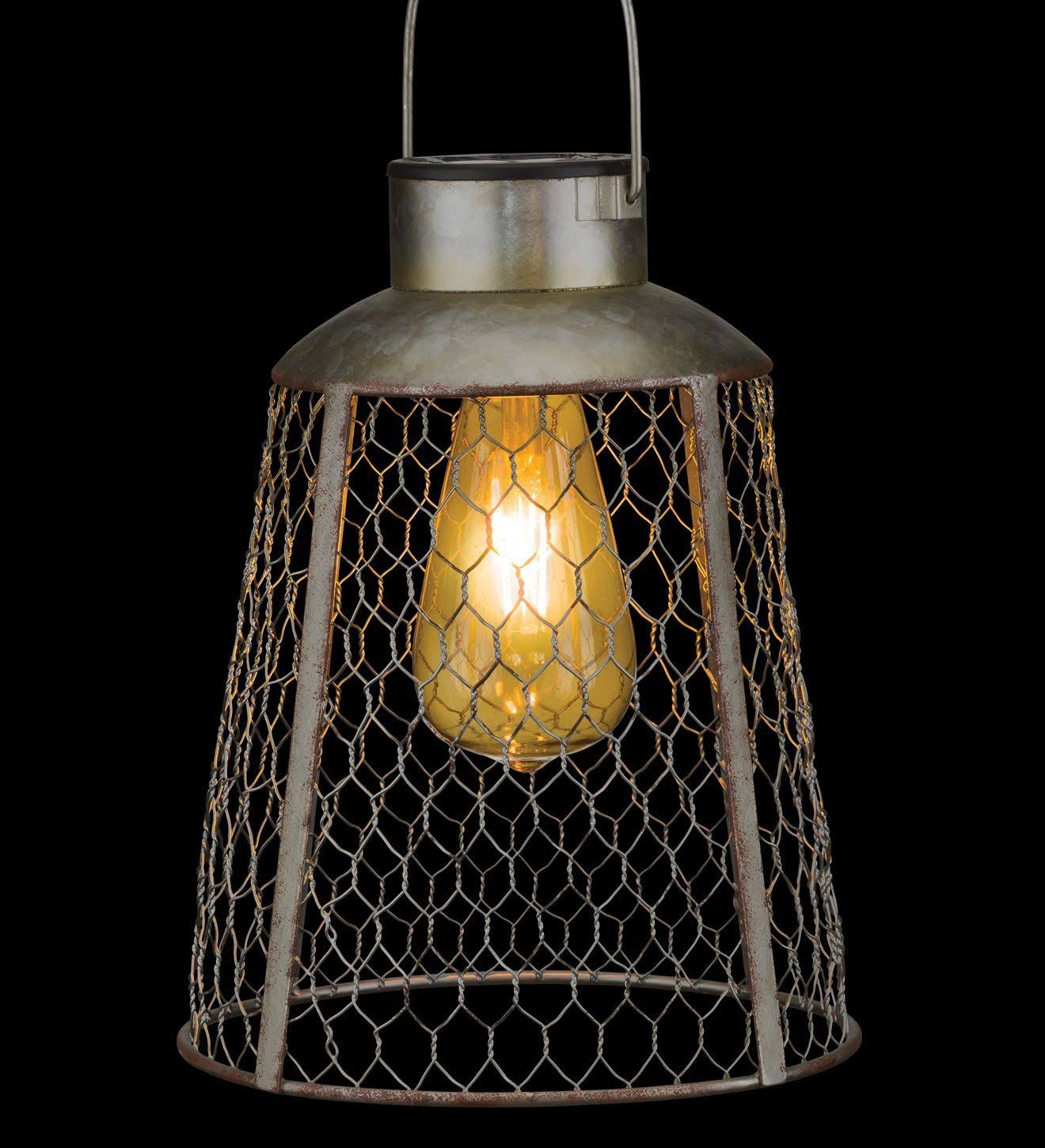 Regal Art u0026 Gift 12519 - 22x22 Bell Chicken Wire Solar Lantern (Edison S