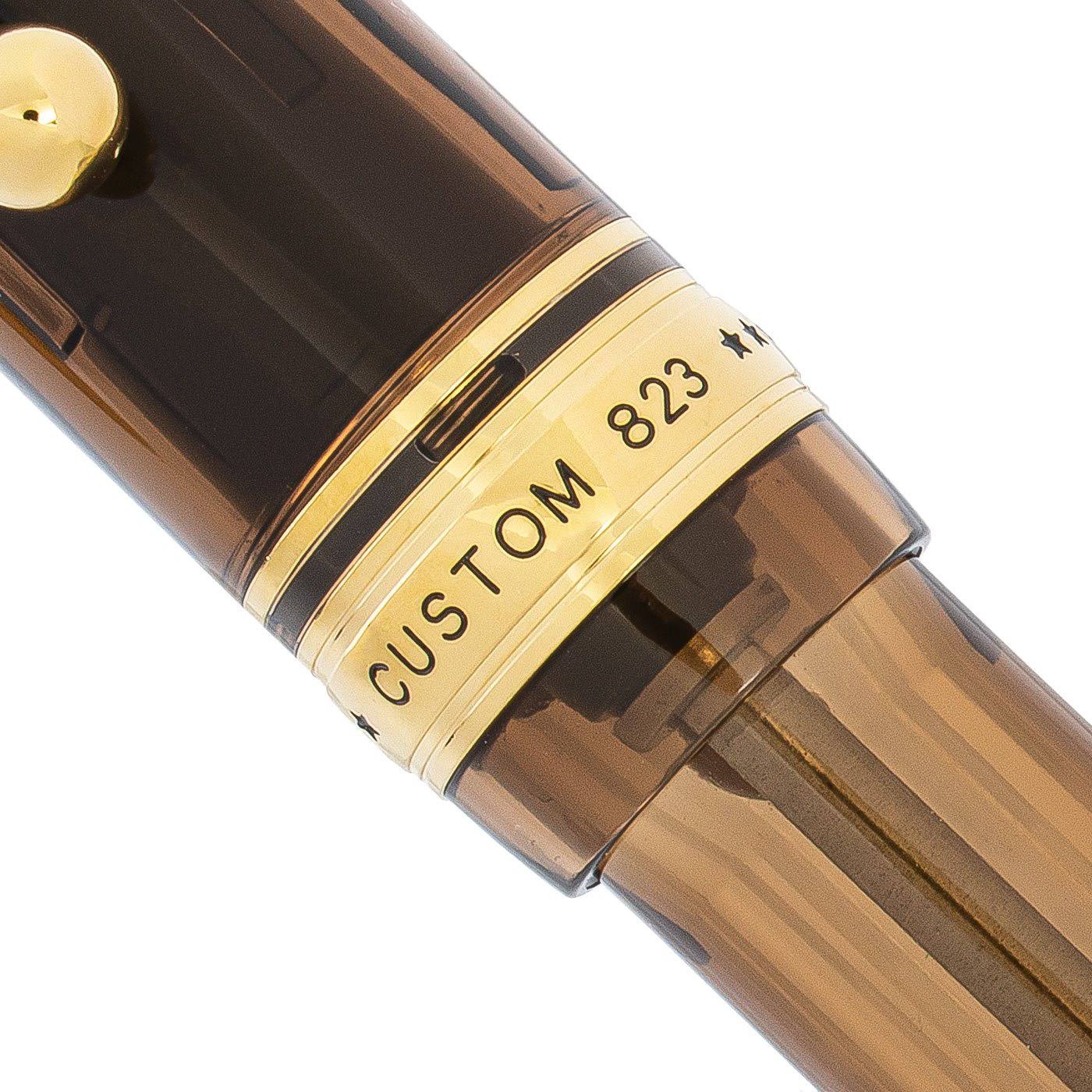 Pilot Custom 823 Amber Fountain Pen - Fine