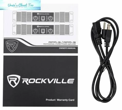 Rockville Rpa9 3000 Watt Peak / 1500W RMS 2 Channel Power Amplifier Pro/DJ Amp