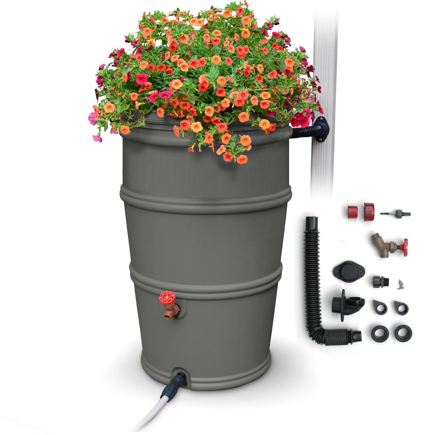 Earthminded RainStation 50 gal. Rain Barrel with Diverter System