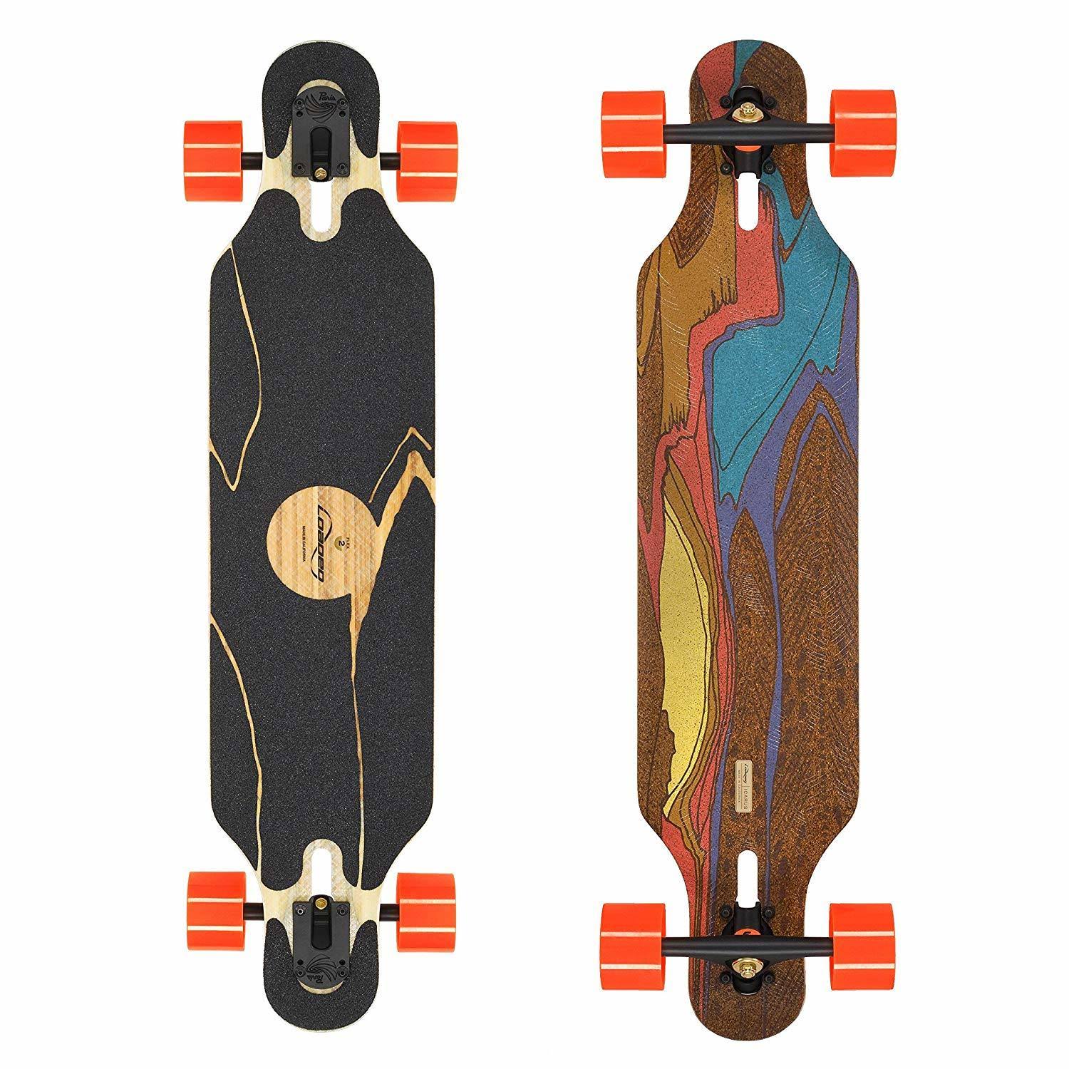 Loaded Boards Icarus Bamboo Longboard Skateboard Complete w/ 80mm 80A Kegels (Flex 2)