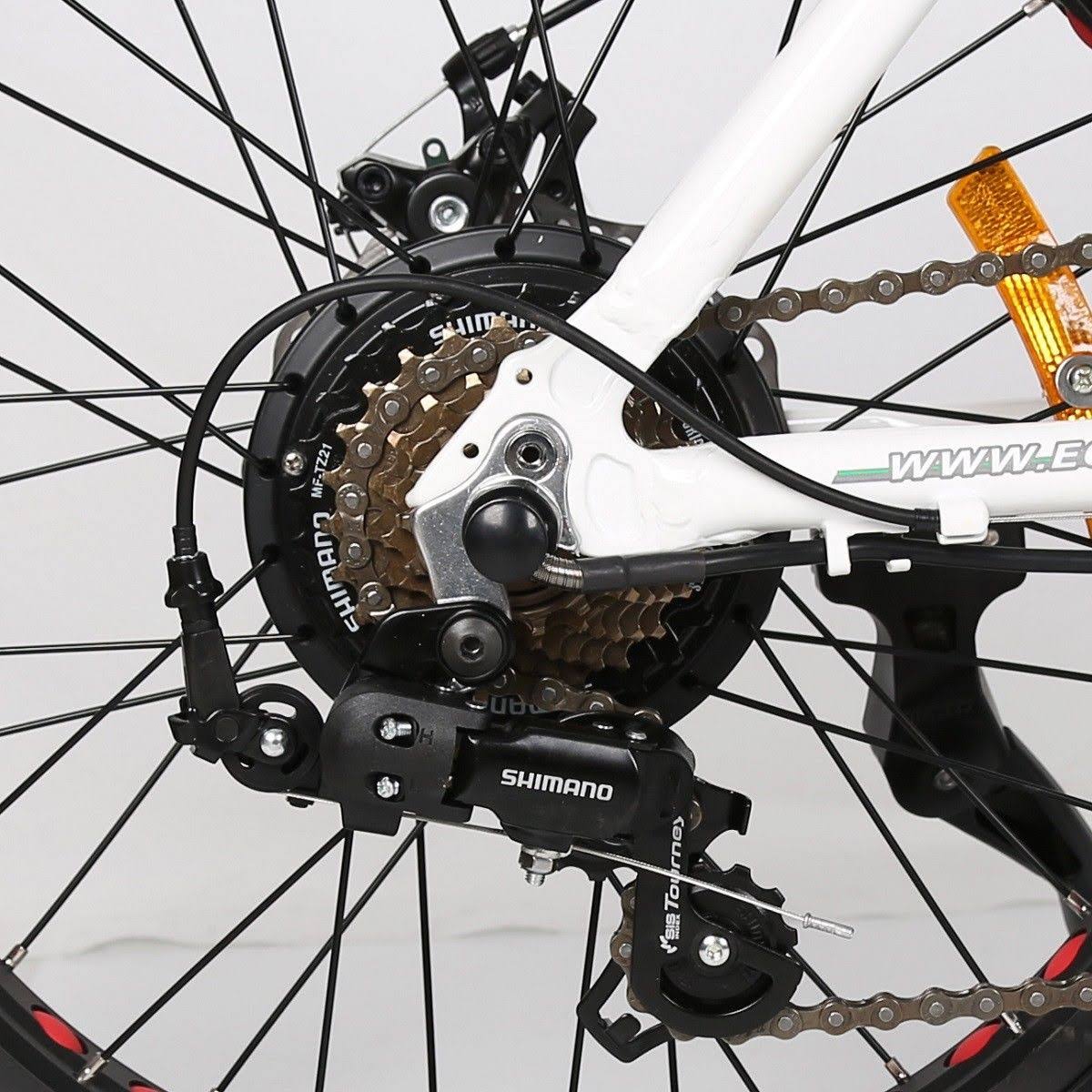 Ecotric 500W Folding Fat Tire Electric Bike Black/Blue