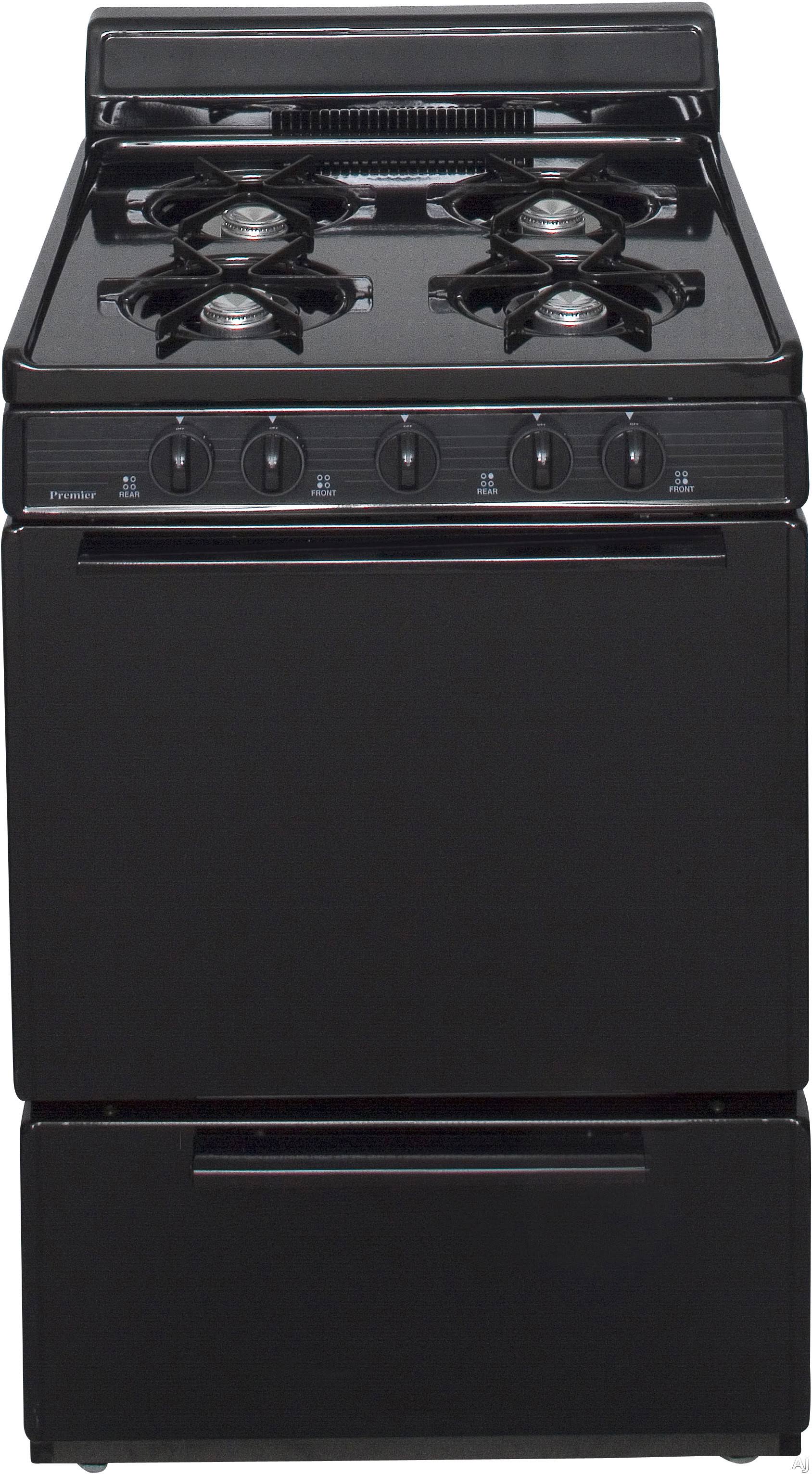 Premier SCK100BP Propane Gas Range with Broiler Drawer - Freestanding - Black