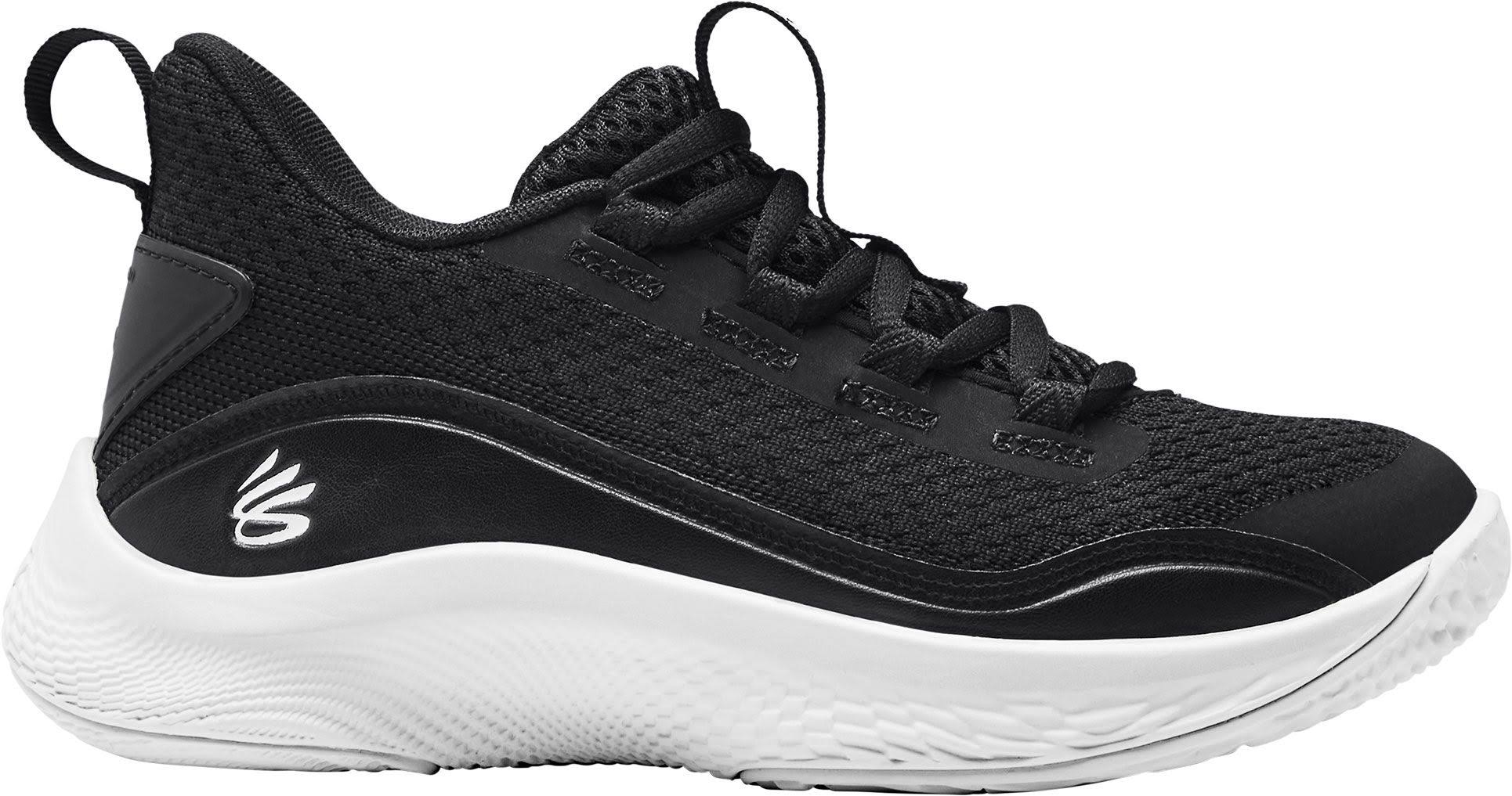 Under Armour Curry 8 - Boys& Preschool Basketball Shoes - Black/White/Black, Size 11.0