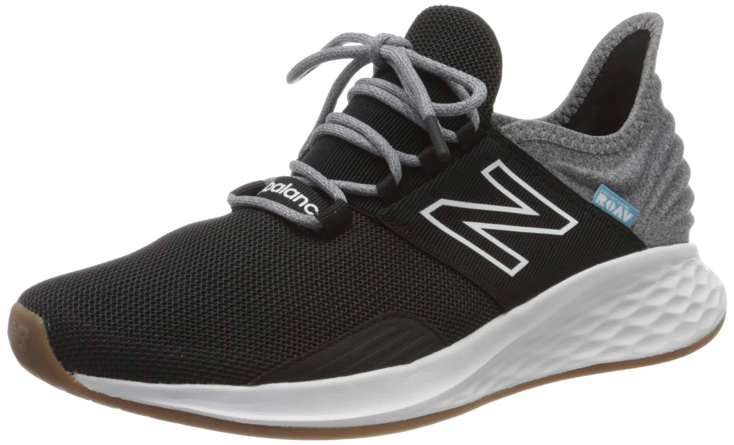 New Balance Fresh Foam Roav Tee Shirt (Black/Light Aluminum) Men&s Running Shoes