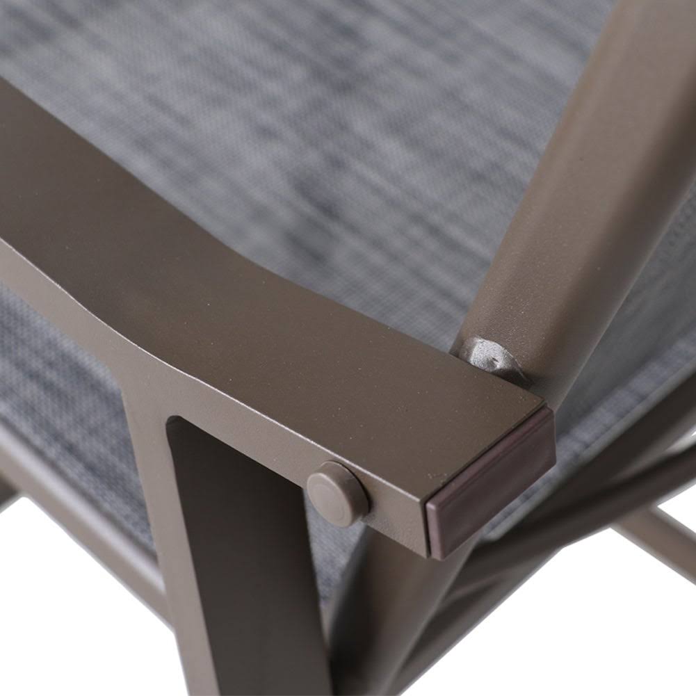 Crestlive Products Outdoor Counter Height Bar Stools Set of 2 Classic Patio Furniture Bar Chairs with Heavy Duty Aluminum Frame