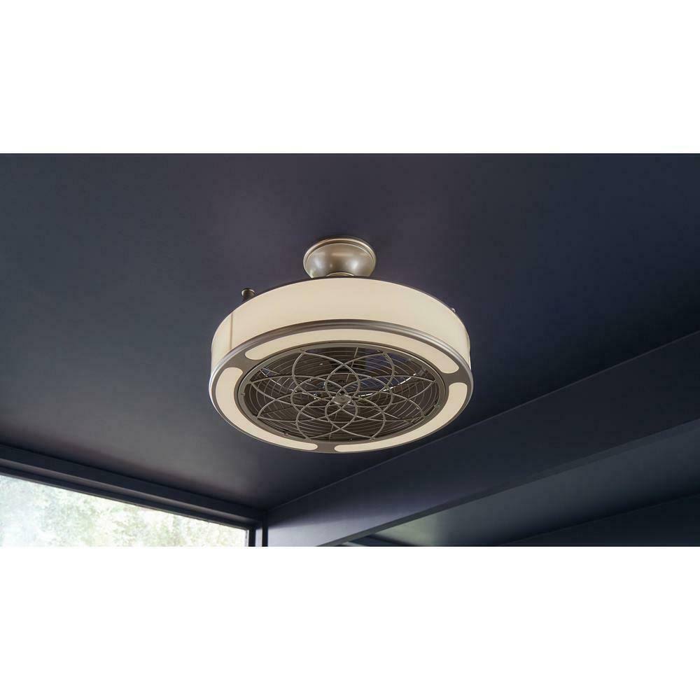 Anderson 22 in. LED Indoor/Outdoor Brushed Nickel Ceiling Fan with Remote