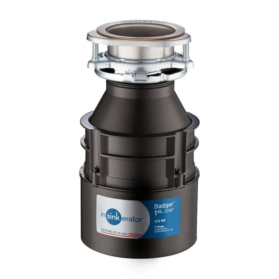 Insinkerator Garbage Disposal, 1/3 HP in Black | Badger 1XL