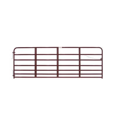 Tarter 7 Bar Heavy-Duty Standard Bull Gate, Red, 14 foot, 71 Pounds, RRB14