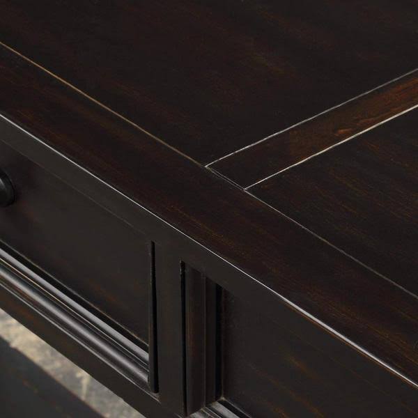 Black Grange Regency Console Table with 4-Drawer