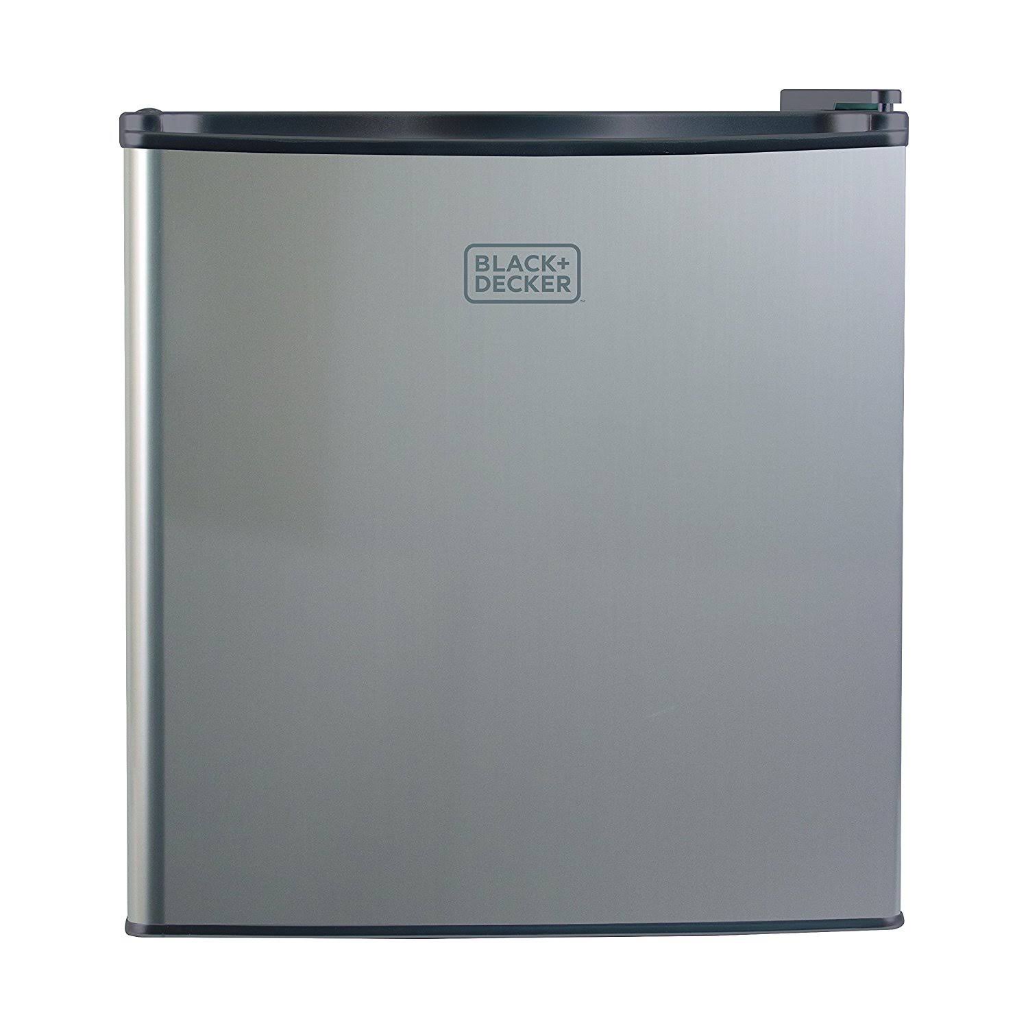 Black u0026 Decker Compact Fridge - 1.7 cu ft - Black Silver