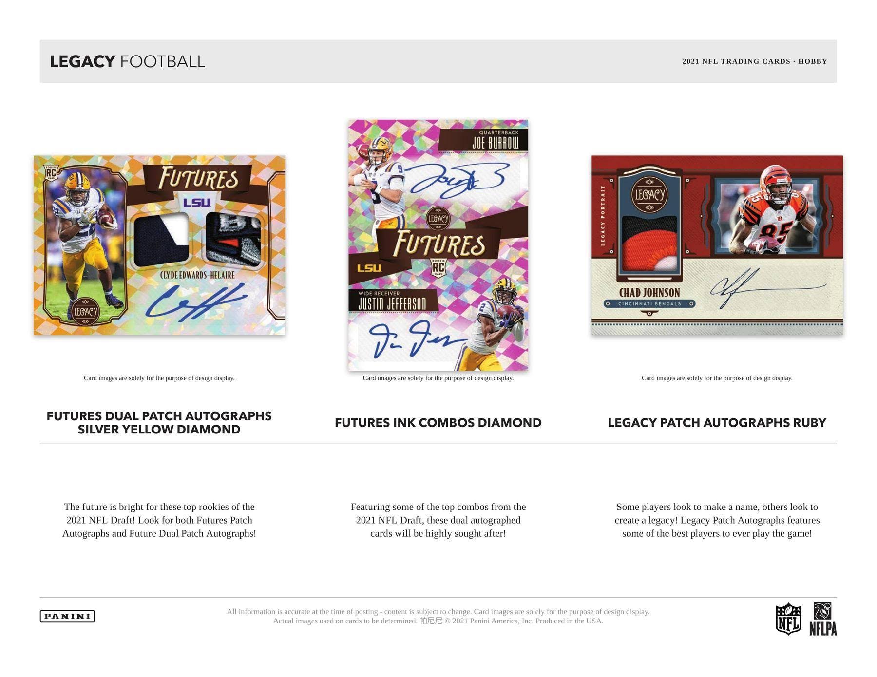 2021 Panini Legacy NFL Football Hobby Box