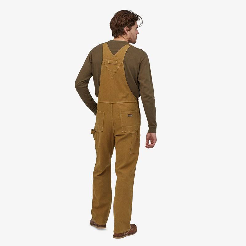Patagonia Men's Iron Forge Hemp Canvas Bib Overalls - Long - Workwear Pants - Brown - 55115 - 30
