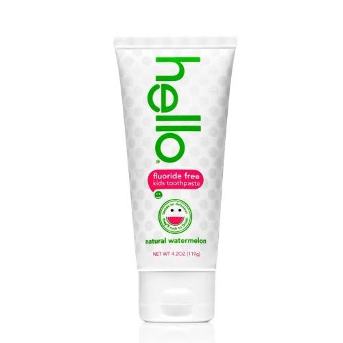 Hello Fluoride Free Natural Watermelon Toothpaste (Pack of 16)