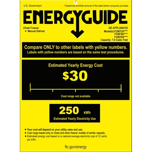 GE FCM7CKCD 7.0 Cu. ft. Camouflage Chest Freezer