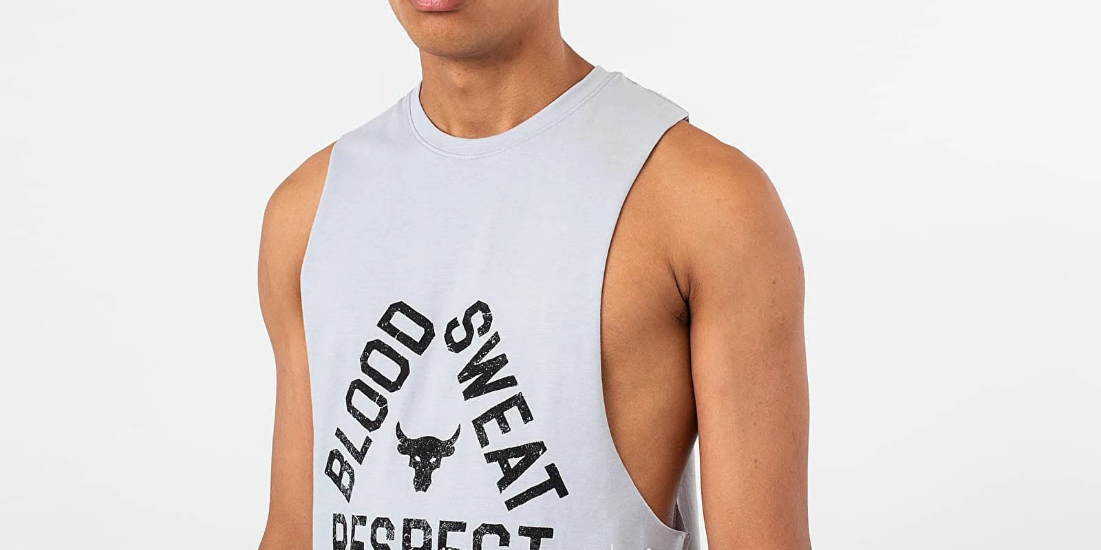 Under Armour Men's Project Rock Blood Sweat Respect Tank - Gray, XXL