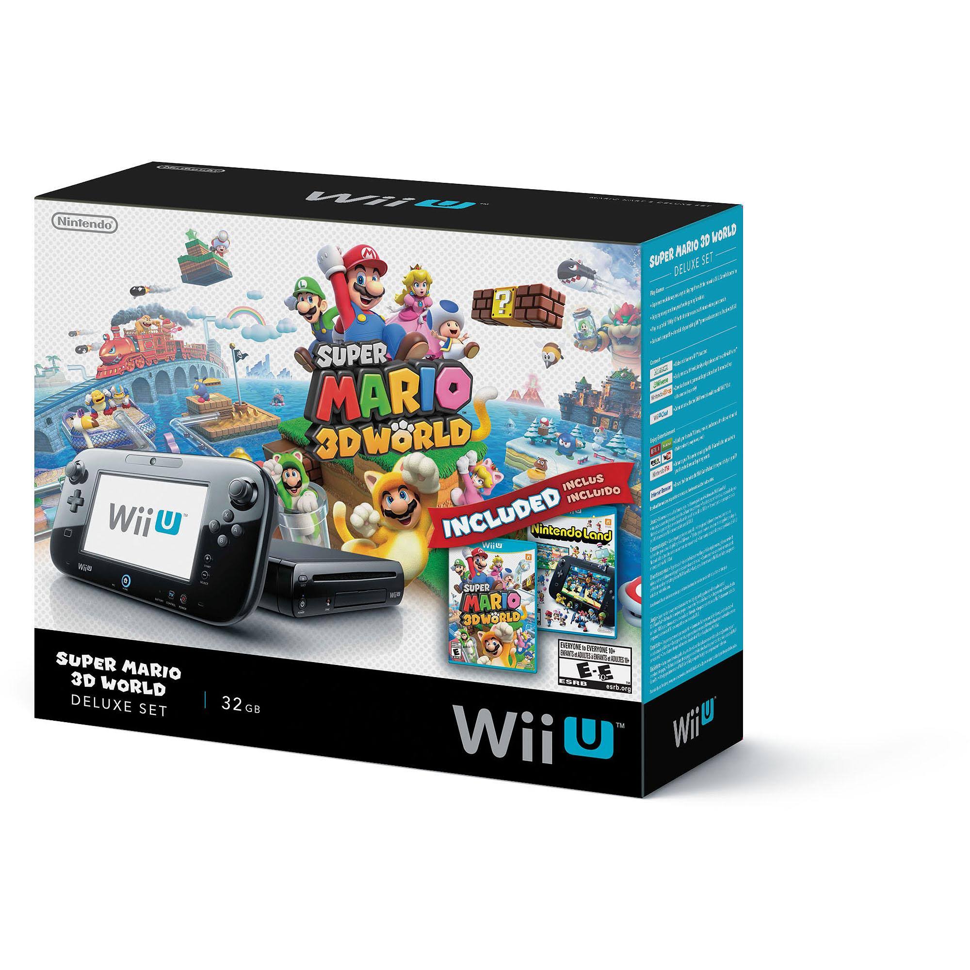 Nintendo Wii U Super Mario 3D World Deluxe Set CONSOLE, Black