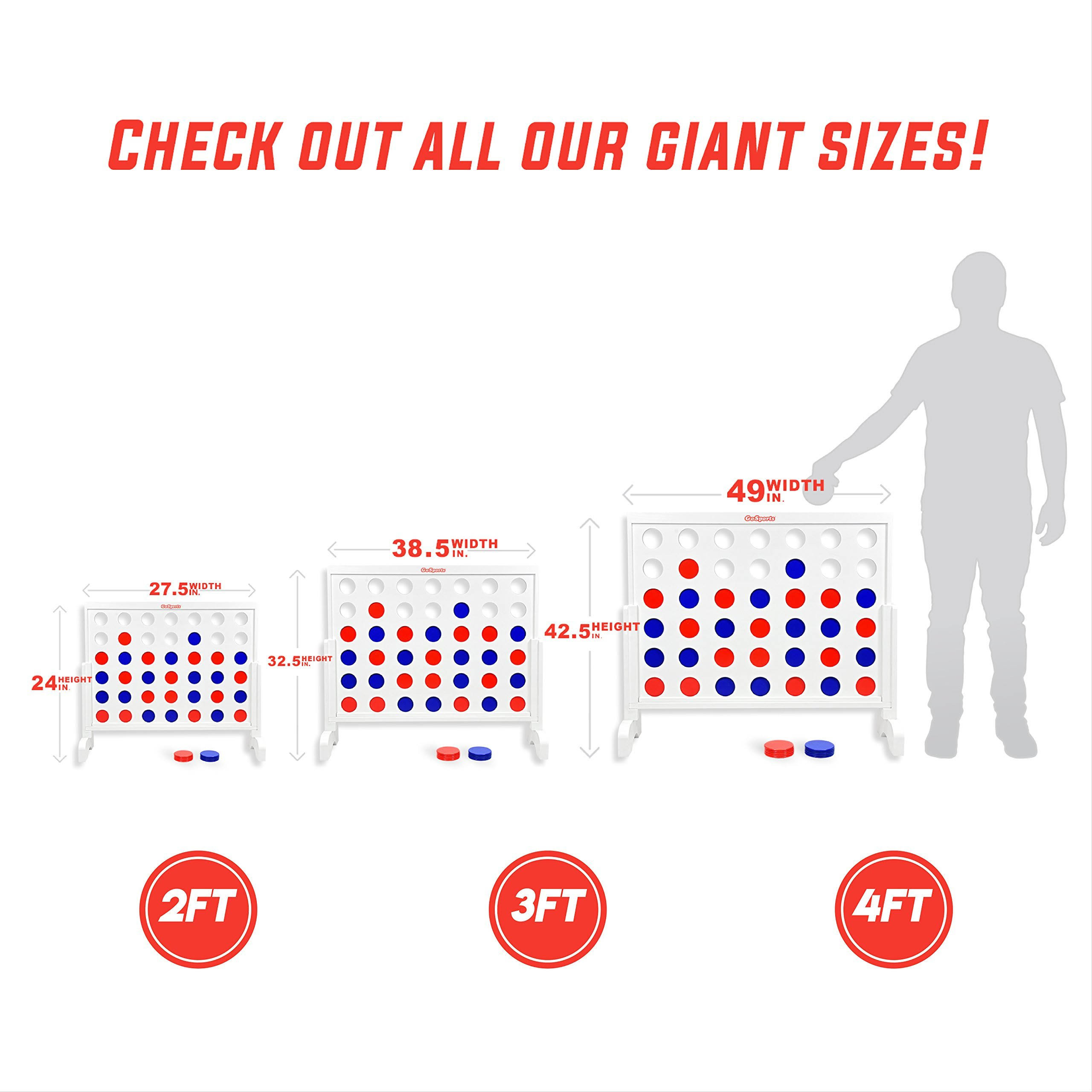 GoSports Giant 4-in-a-Row Game with Carrying Case