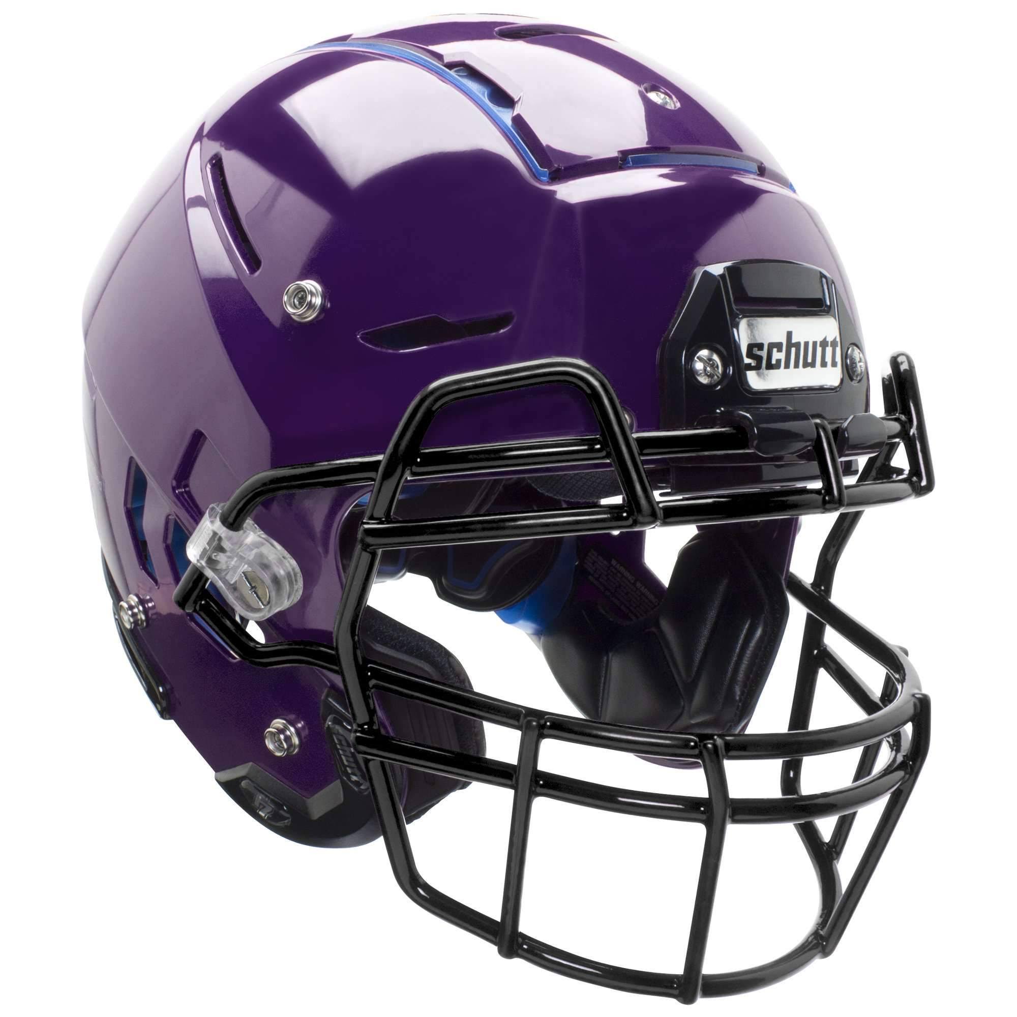 Schutt F7 VTD Youth Football Helmet w/Attached Titanium Facemask - M / Purple