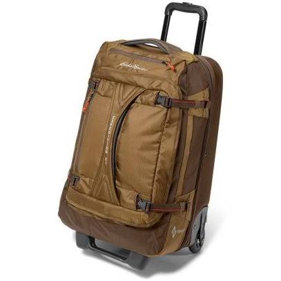 Eddie Bauer Unisex-Adult Expedition Drop Bottom Rolling Duffel - Medium, Brown