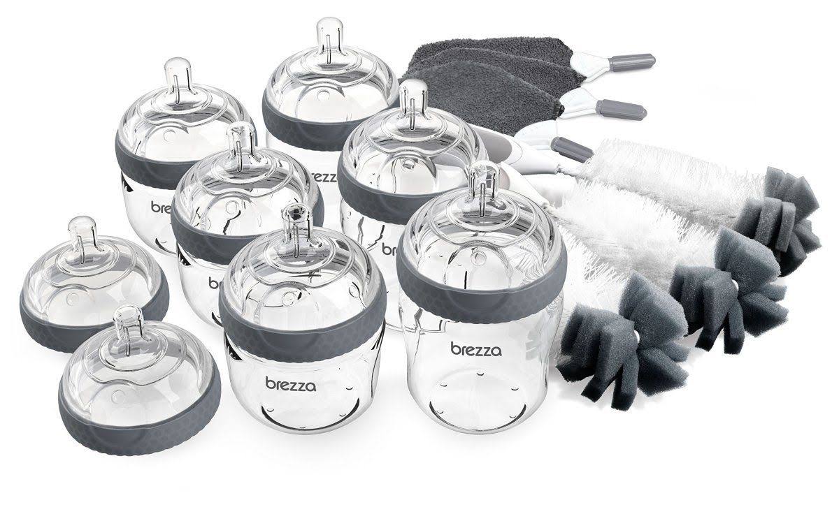 Baby Brezza Glass Baby Bottle Gift Set, 14 Piece